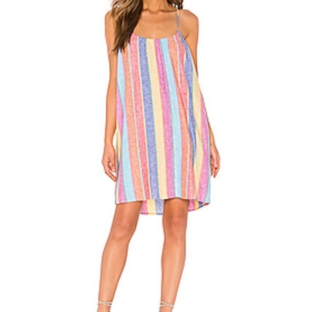 Show Me Your Mumu Carlotta Stripe Linen Mini Dress XS